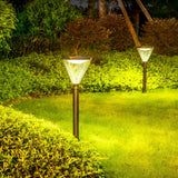 Modern Black LED Solar Pathway Lights Waterproof Outdoor Landscape Garden Post Lighting