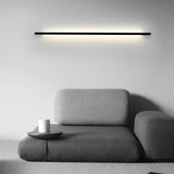 Modern Black LED Strip Wall Sconce Minimalist Postmodern 3 Step Dimming Lighting Fixture