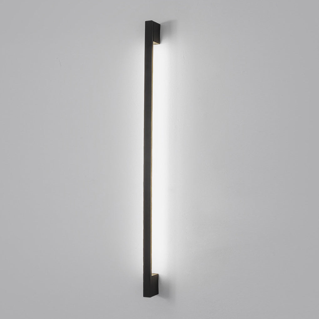 Modern Black LED Strip Wall Sconce Minimalist Postmodern 3 Step Dimming Lighting Fixture