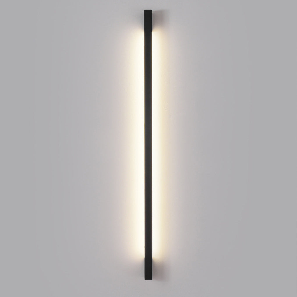 Modern Black LED Strip Wall Sconce Minimalist Postmodern 3 Step Dimming Lighting Fixture