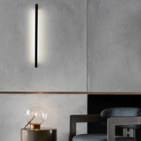 Modern Black LED Strip Wall Sconce Minimalist Postmodern 3 Step Dimming Lighting Fixture