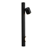 Modern Black LED Wall Sconce with Adjustable Spotlight and Minimalist Metal Design for Bedroom