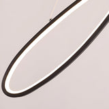 Modern Black Linear LED Pendant Light Dimmable Nordic Kitchen Island Chandelier for Dining Room