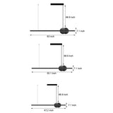 Modern Black Linear LED Pendant Light with Round Marble Accents for Kitchen Island and Dining Room