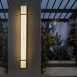 Modern Black Long Strip Outdoor Wall Light Waterproof IP65 LED Sconce for Villa Yard and Garden
