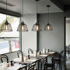 Modern Black Metal Cage Chandelier Industrial Style LED Pendant Lighting for Kitchen and Foyer
