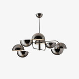Modern Black Metal Penta Electrolier Chandelier for Contemporary Interior Lighting