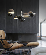Modern Black Metal Penta Electrolier Chandelier for Contemporary Interior Lighting