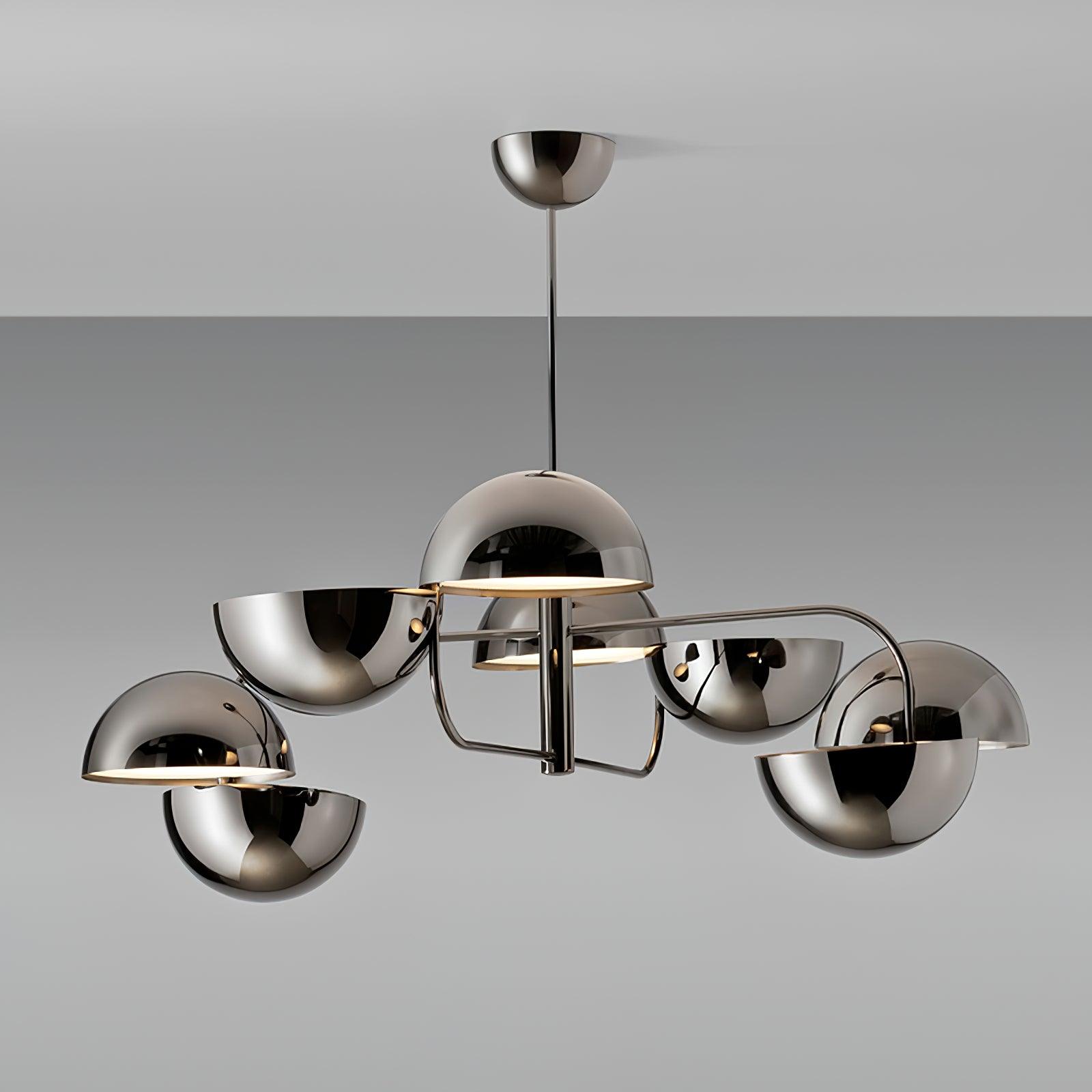 Modern Black Metal Penta Electrolier Chandelier for Contemporary Interior Lighting