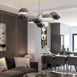 Modern Black Metal Penta Electrolier Chandelier for Contemporary Interior Lighting