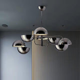 Modern Black Metal Penta Electrolier Chandelier for Contemporary Interior Lighting