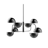 Modern Black Metal Penta Electrolier Chandelier for Contemporary Interior Lighting