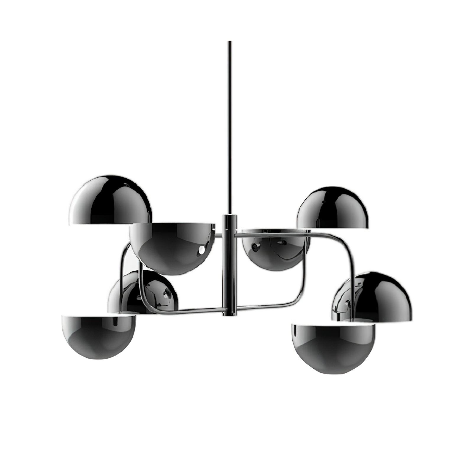 Modern Black Metal Penta Electrolier Chandelier for Contemporary Interior Lighting