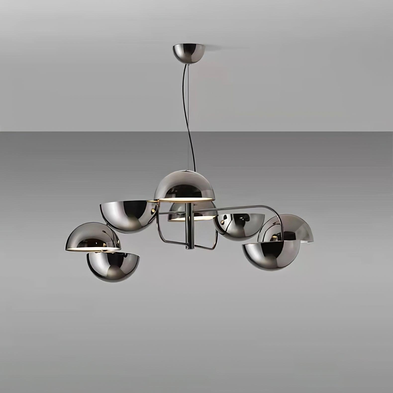 Modern Black Metal Penta Electrolier Chandelier for Contemporary Interior Lighting