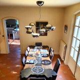 Modern Black Metal Penta Electrolier Chandelier for Contemporary Interior Lighting