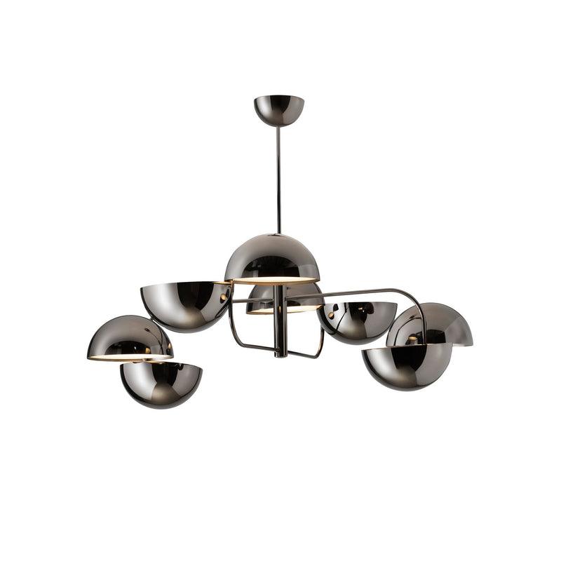 Modern Black Metal Penta Electrolier Chandelier for Contemporary Interior Lighting