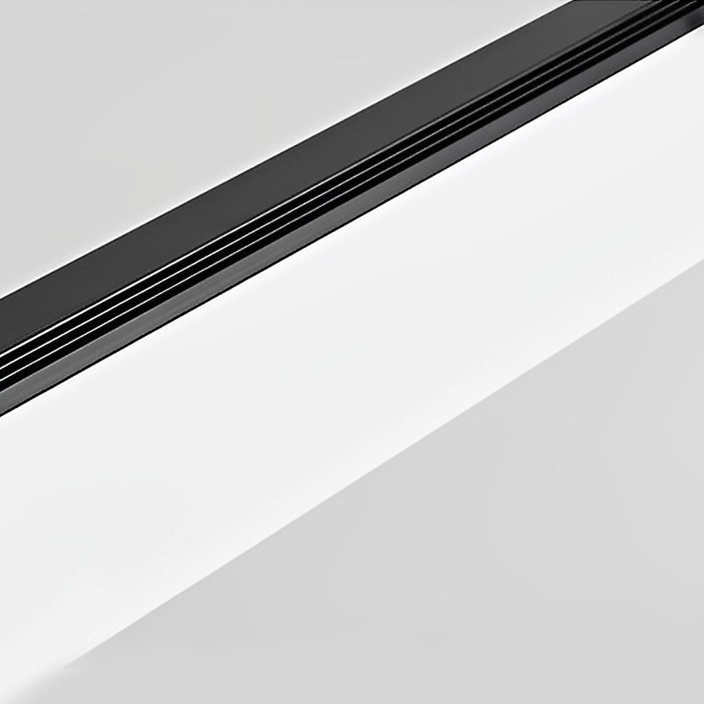 Modern Black Minimalist Linear LED Chandelier Dimmable Strip Pendant Lighting for Dining Room