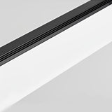 Modern Black Minimalist Linear LED Chandelier Dimmable Strip Pendant Lighting for Dining Room