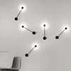 Modern Black Minimalist Linear LED Wall Sconce Nordic Artistic Light for Living Room