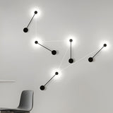 Modern Black Minimalist Linear LED Wall Sconce Nordic Artistic Light for Living Room