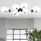Modern Black Minimalist Linear LED Wall Sconce Nordic Artistic Light for Living Room