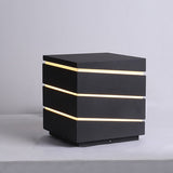 Modern Black Minimalist Square LED Outdoor Post Light IP65 Waterproof Exterior Fence Lamp