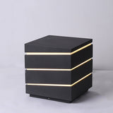 Modern Black Minimalist Square LED Outdoor Post Light IP65 Waterproof Exterior Fence Lamp