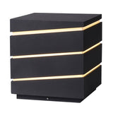 Modern Black Minimalist Square LED Outdoor Post Light IP65 Waterproof Exterior Fence Lamp