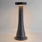 Modern Black Mushroom LED Landscape Path Light Waterproof Aluminum Outdoor Garden Bollard