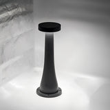 Modern Black Mushroom LED Landscape Path Light Waterproof Aluminum Outdoor Garden Bollard