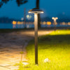 Modern Black Mushroom LED Outdoor Path Light Waterproof IP65 Garden Landscape Pedestal Lamp
