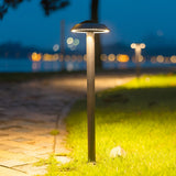Modern Black Mushroom LED Outdoor Path Light Waterproof IP65 Garden Landscape Pedestal Lamp