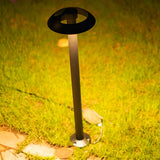 Modern Black Mushroom LED Outdoor Path Light Waterproof IP65 Garden Landscape Pedestal Lamp