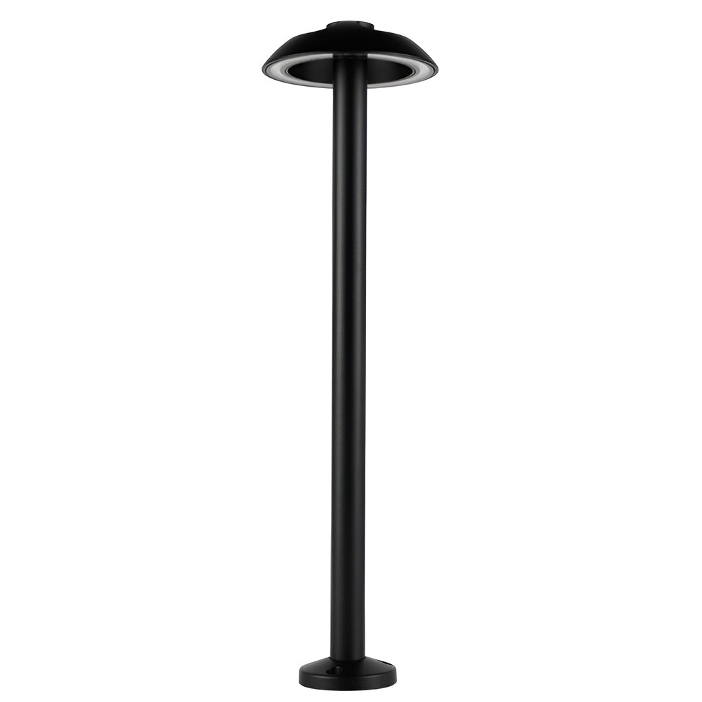 Modern Black Mushroom LED Outdoor Path Light Waterproof IP65 Garden Landscape Pedestal Lamp