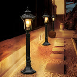 Modern Black Outdoor Lawn Light Waterproof Garden Pathway Lamp for Yard and Villa