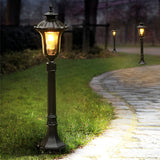 Modern Black Outdoor Lawn Light Waterproof Garden Pathway Lamp for Yard and Villa
