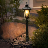 Modern Black Outdoor Lawn Light Waterproof Garden Pathway Lamp for Yard and Villa