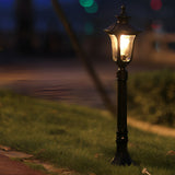 Modern Black Outdoor Lawn Light Waterproof Garden Pathway Lamp for Yard and Villa