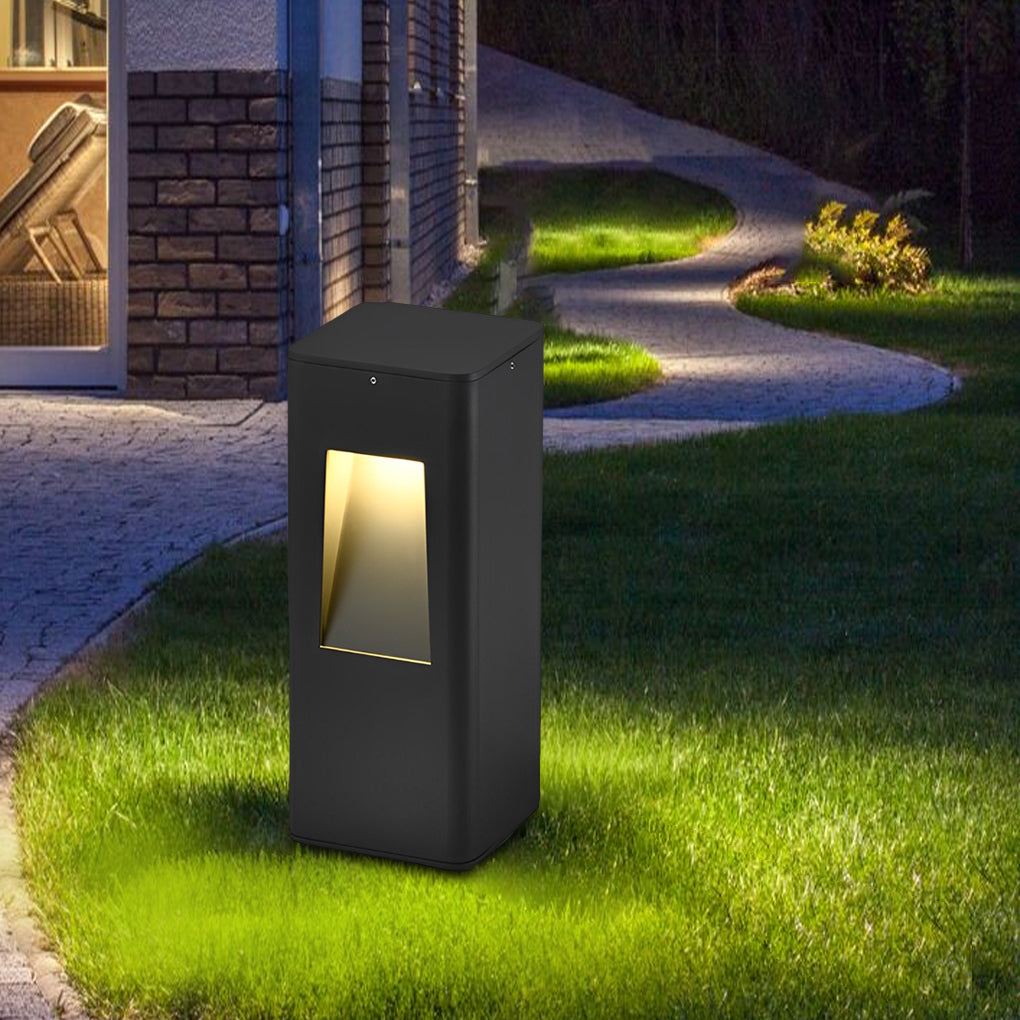 Modern Black Outdoor LED Pathway Lights Waterproof Aluminum Landscape Garden Lawn Lighting