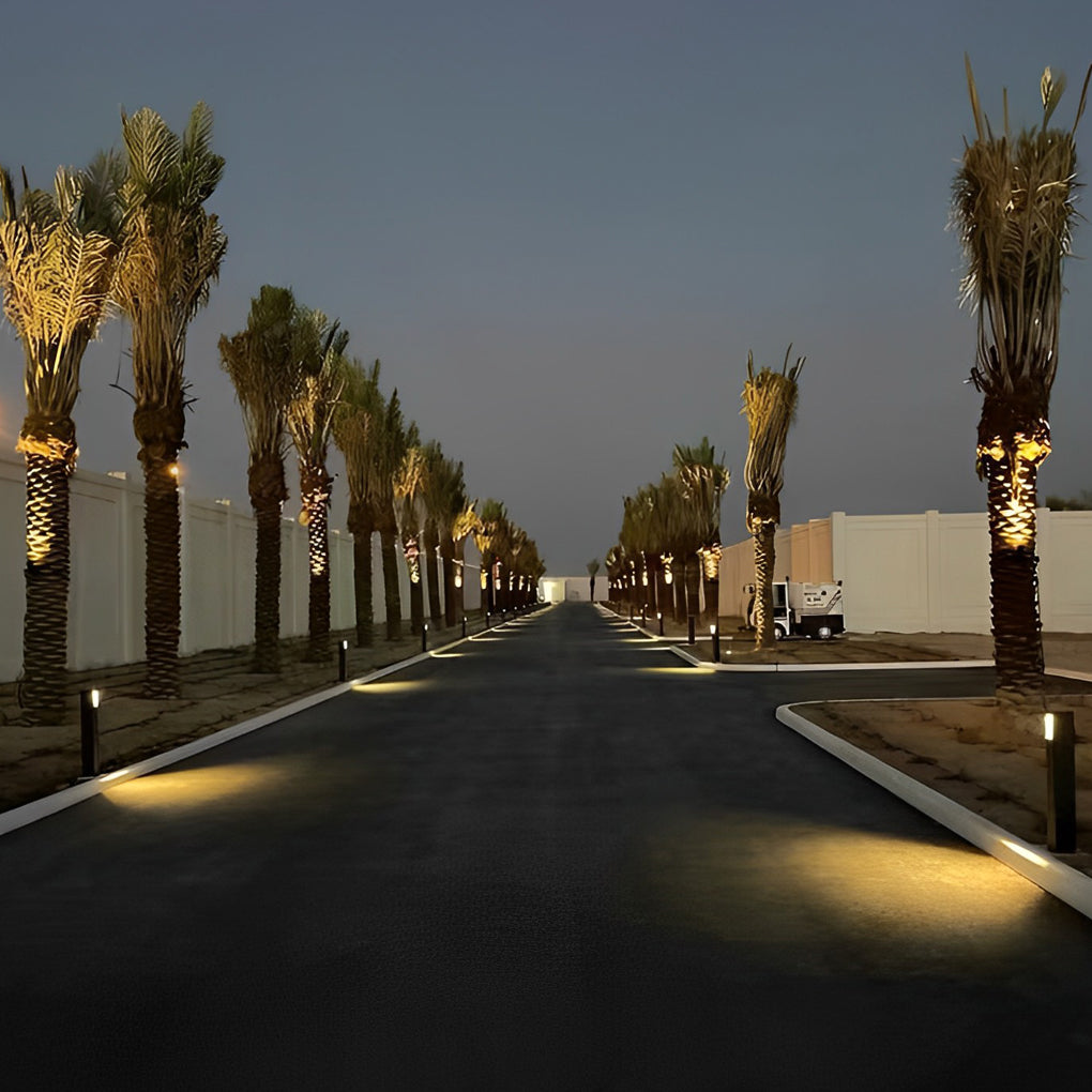 Modern Black Outdoor LED Pathway Lights Waterproof Aluminum Landscape Garden Lawn Lighting