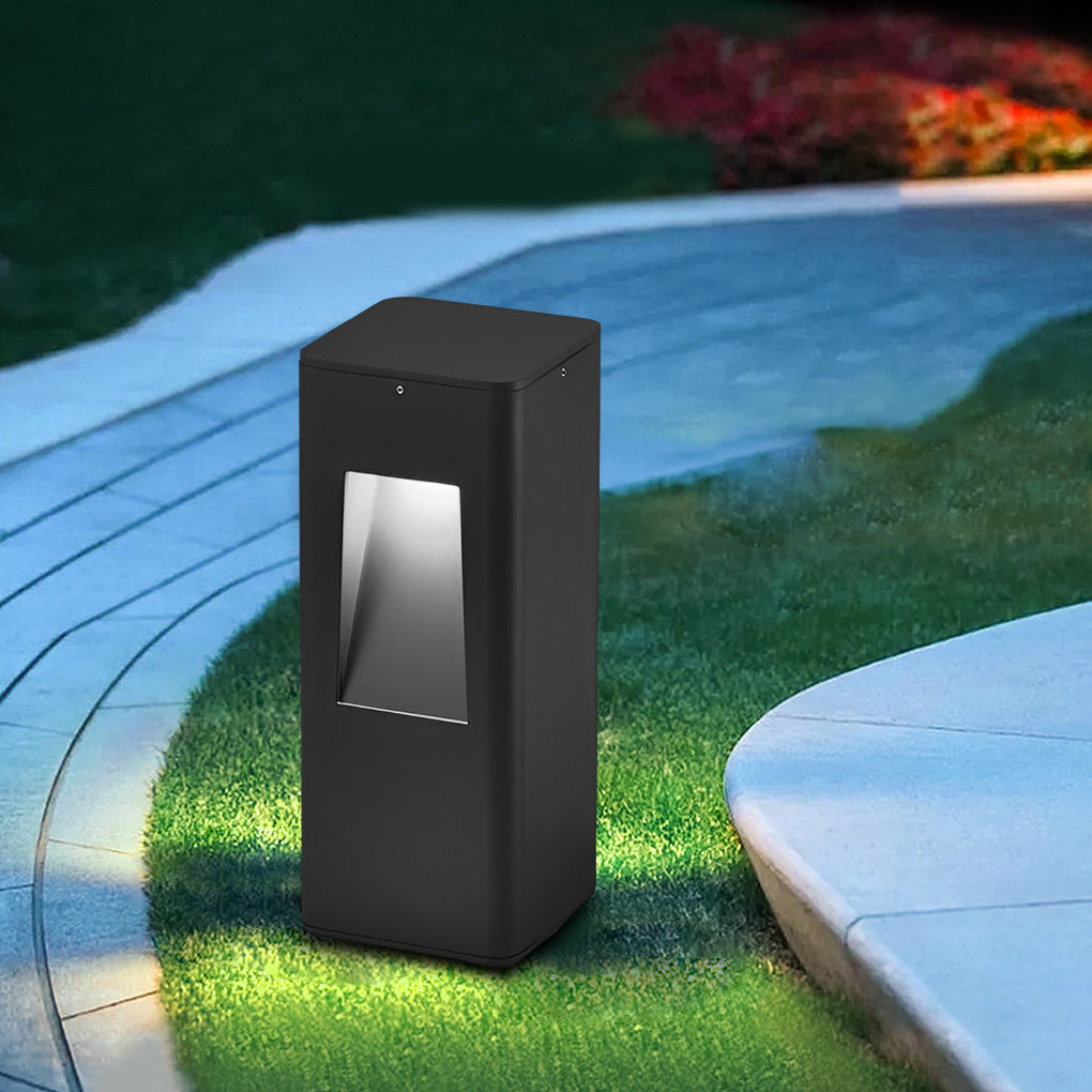 Modern Black Outdoor LED Pathway Lights Waterproof Aluminum Landscape Garden Lawn Lighting