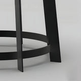 Modern Black Outdoor LED Solar Stool Light Waterproof Garden Side Table Lamp