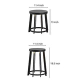 Modern Black Outdoor LED Solar Stool Light Waterproof Garden Side Table Lamp