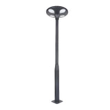 Modern Black Outdoor LED Solar Street Light Waterproof Aluminum Lamp Post for Residential Paths and Gardens