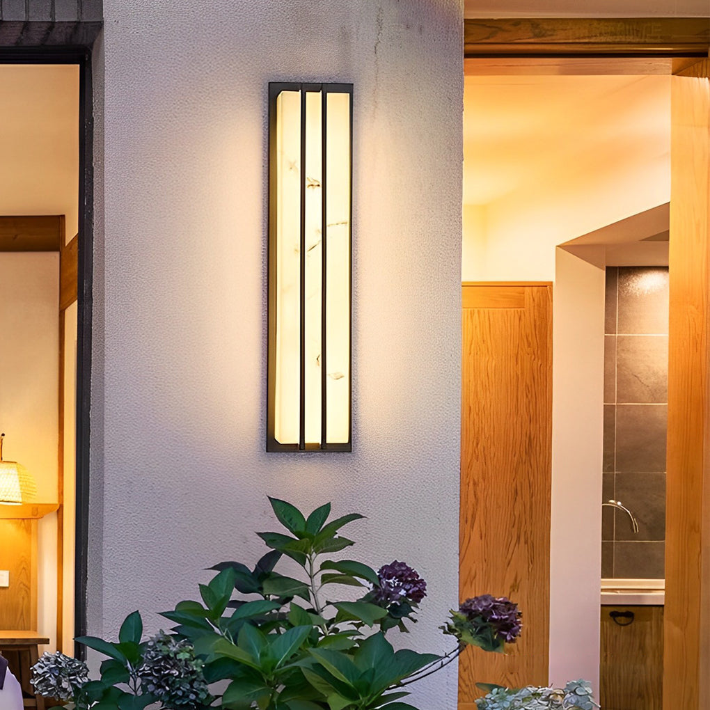 Modern Black Outdoor LED Wall Light IP54 Waterproof Resin Sconce for Garden and Villa