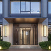 Modern Black Outdoor LED Wall Light IP54 Waterproof Resin Sconce for Garden and Villa