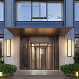 Modern Black Outdoor LED Wall Light IP54 Waterproof Resin Sconce for Garden and Villa