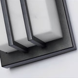Modern Black Outdoor LED Wall Light IP54 Waterproof Resin Sconce for Garden and Villa