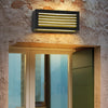 Modern Black Outdoor LED Wall Sconce 12W Waterproof Rectangle Exterior Porch Light