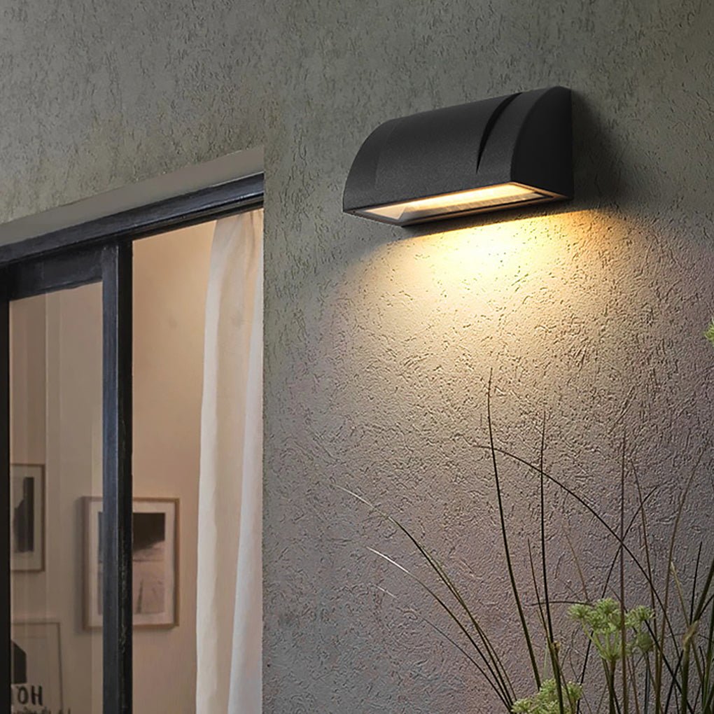 Modern Black Outdoor LED Wall Sconce Waterproof Exterior Light for Garden and Patio